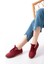 Rs-01 Bordo Süet Ince Taban Günlük Spor Ayakkabı 1