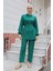 Taş Düğme Detaylı Takım Yeşil 1