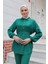 Taş Düğme Detaylı Takım Yeşil 2