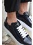Valendo Lacivert Rugan Garantili Erkek Günlük Casual Bağcıklı Tabanlı Sneaker Spor Ayakkabı VALENDO-5141 4