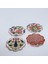 Çini Desenli Papatya Bardak Altlığı ,koruyucu Altlık 4 Lü Set 5