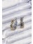 Pirinç Gold Gümüş Renkli Tırtıklı Halka Küpe - TJ-BKP9228 Pop 1