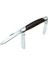 K-15 Falkon Üç Ağızlı / Üçlü Çakı 18 cm - Ahşap Saplı, Manuel Pop 1