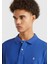 Erkek Saks Mavi Regular Fit Kısa Kollu Polo T-Shirt 3