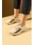 Taş Detaylı Bağcıklı Triko Rahat Taban Kadın Sneakers 36-871-25 1
