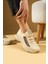 Taş Detaylı Bağcıklı Triko Rahat Taban Kadın Sneakers 36-871-25 2