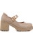 Bej Topuklu Kadın Casual Ayakkabı 572403 Z 1