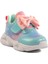Turkuaz Cırtlı Işıklı Kız Çocuk Spor Ayakkabı 24002 B 3