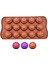 Silikon Kalıp Çikolata ve Buz Gülen Yüz Emoji Şeker Hamuru Kek Kalıbı 15 Li 1