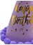 Ponponlu Happy Birthday Şapka - Parlak Lila, 23 cm 2