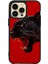 Apple iPhone 15 Pro Max Baskılı ve Glass Korumalı Siyah Renk Silikon Kılıf 1