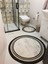 Lovely - Krem Kaymaz Anti-Slip Dökülmez Taban Yuvarlak Banyo Halısı 100 x 100 cm + 60 x 60 cm + 40 x 60 cm cm 3'lü 3