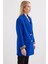 0704 Düğme Detaylı Blazer Ceket - Saks 3