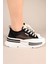 Joyse Tül Detaylı Keten Sneakers Siyah 4