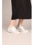 Caliras Cırtlı Garnili Sneakers Gümüş 1