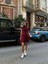 Bordo Super Mini Kadın Elbise 3