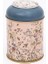Flora Pink Desenli Yuvarlak Metal Saklama Kabı, 9 x 11 Cm, 0,6 Lt 2