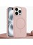 Apple iPhone 14 Pro Uyumlu Kılıf Zebana Liquid Soft Silikon Kılıf (Kablosuz Şarj Destekli) Pembe 1