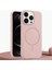 Apple iPhone 12 Pro Max Uyumlu Kılıf Zebana Liquid Soft Silikon Kılıf (Kablosuz Şarj Destekli) Pembe 1