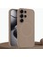 Samsung Galaxy S25 Ultra Uyumlu Kılıf Zebana Liquid Soft Silikon Kılıf (Kablosuz Şarj Destekli) Desert Titanyum 1
