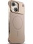 Apple iPhone 15 Uyumlu Kılıf Zebana Elite Titan Metal Kılıf (Kablosuz Şarj Destekli) Desert Titanyum 2