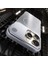 Apple iPhone 13 Pro Uyumlu Kılıf Zebana Elite Titan Metal Kılıf (Kablosuz Şarj Destekli) Gri 4