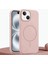 Apple iPhone 15 Plus Uyumlu Kılıf Zebana Liquid Soft Silikon Kılıf (Kablosuz Şarj Destekli) Pembe 1