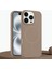 Apple iPhone 16 Pro Max Uyumlu Kılıf Zebana Liquid Soft Silikon Kılıf (Kablosuz Şarj Destekli) Desert Titanyum 1