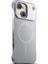 Apple iPhone 14 Uyumlu Kılıf Zebana Elite Titan Metal Kılıf (Kablosuz Şarj Destekli) Gri 2