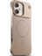 Apple iPhone 12 Uyumlu Kılıf Zebana Elite Titan Metal Kılıf (Kablosuz Şarj Destekli) Desert Titanyum 2