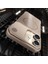 Apple iPhone 12 Uyumlu Kılıf Zebana Elite Titan Metal Kılıf (Kablosuz Şarj Destekli) Desert Titanyum 4