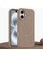 Apple iPhone 16 Plus Uyumlu Kılıf Zebana Liquid Soft Silikon Kılıf (Kablosuz Şarj Destekli) Desert Titanyum 1