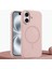 Apple iPhone 16 Uyumlu Kılıf Zebana Liquid Soft Silikon Kılıf (Kablosuz Şarj Destekli) Pembe 1