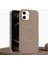 Apple iPhone 12 Uyumlu Kılıf Zebana Liquid Soft Silikon Kılıf (Kablosuz Şarj Destekli) Desert Titanyum 1