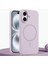 Apple iPhone 16 Uyumlu Kılıf Zebana Liquid Soft Silikon Kılıf (Kablosuz Şarj Destekli) Lila 1