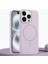 Apple iPhone 16 Pro Uyumlu Kılıf Zebana Liquid Soft Silikon Kılıf (Kablosuz Şarj Destekli) Lila 1