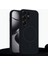 Samsung Galaxy S23 Ultra Uyumlu Kılıf Zebana Liquid Soft Silikon Kılıf (Kablosuz Şarj Destekli) Siyah 1