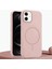 Apple iPhone 12 Uyumlu Kılıf Zebana Liquid Soft Silikon Kılıf (Kablosuz Şarj Destekli) Pembe 1