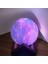 3D Galaksi Ay LED Dekoratif Ahşap Ayaklı Gece Lambası 2