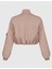 Ambra Vizon Crop Bomber Kadın Ceket 4