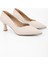 Kadın Elan Ten Zara Saten Kısa Topuklu Stiletto 4