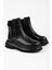 Kadın Loka Siyah Kalın Taban Bot 4