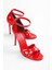 Kadın Elza Kırmızı Rugan Bantlı Topuklu Ayakkabı 2