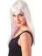 Beyaz Renk Uzun Düz Parti Peruğu 1