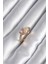 Pirinç Gold Renk Pembe Zirkon Taş Kalp Charm Model Kadın Yüzük - TJ-BYK2957 1