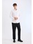 %100 Pamuk Yazlık Jogger Pantolon Regular Fit Normal Kesim Keten Görünümlü Düz Paça Cepli B4138AX25SP 3