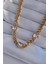 316L Çelik Gold Renk Zirkon Taşlı Kalp Model Zincir Kolye - TJ-BKO8949 1