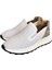 Beyaz Deri Yanları Lastikli Comfort Taban Sneaker 3