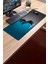 Şahlanan Ahal Teke Mavi Gri Gamer Oyuncu Dikişsiz Sıvı Geçirmez Klavye Mouse Pad 32X70CM 3