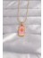 316L Çelik Gold Renk Pembe Mineli Güneş Model Tarot Kolye - TJ-BKO9029 1